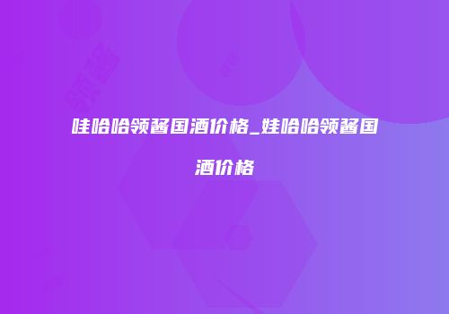 哇哈哈领酱国酒价格_娃哈哈领酱国酒价格