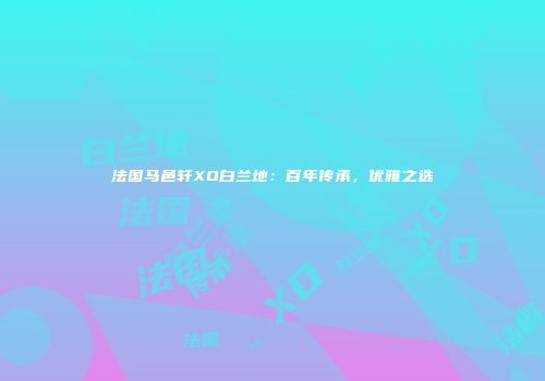 法国马邑轩XO白兰地：百年传承，优雅之选