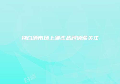 纯白酒市场上哪些品牌值得关注