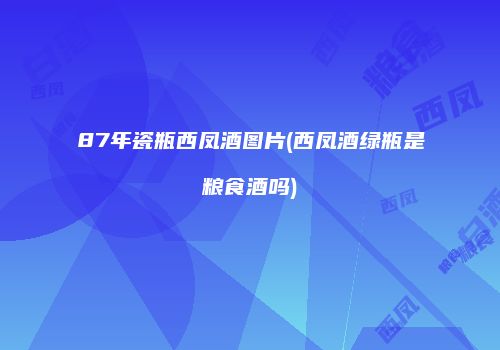 87年瓷瓶西凤酒图片(西凤酒绿瓶是粮食酒吗)