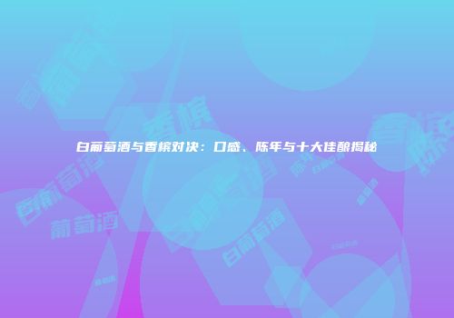 白葡萄酒与香槟对决：口感、陈年与十大佳酿揭秘