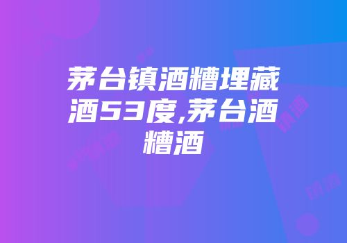 茅台镇酒糟埋藏酒53度,茅台酒糟酒