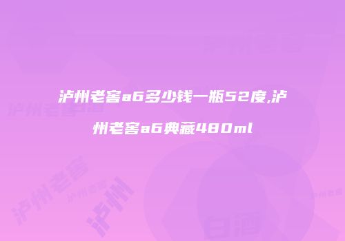 泸州老窖a6多少钱一瓶52度,泸州老窖a6典藏480ml