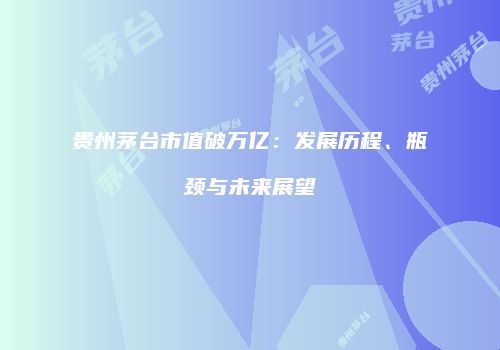 贵州茅台市值破万亿：发展历程、瓶颈与未来展望