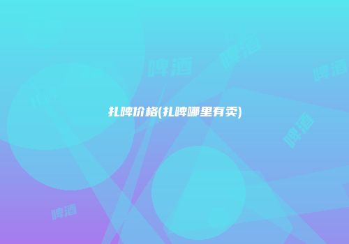 扎啤价格(扎啤哪里有卖)
