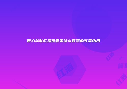 智力羊驼红酒品尝美味与智慧的完美结合
