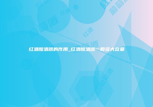红酒醒酒器的作用_红酒醒酒器一般多大容量