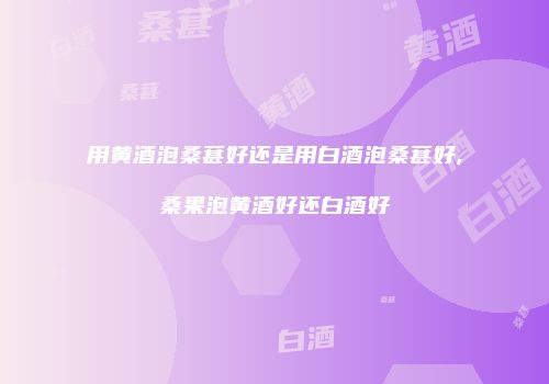 用黄酒泡桑葚好还是用白酒泡桑葚好,桑果泡黄酒好还白酒好
