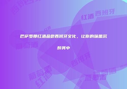 巴萨罗那红酒品尝西班牙文化，让你的味蕾沉醉其中