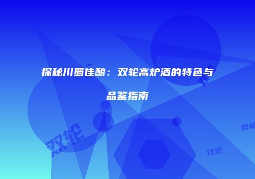 探秘川蜀佳酿：双轮高炉酒的特色与品鉴指南