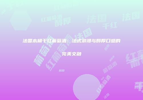 法国木桶干红葡萄酒：法式浪漫与醇厚口感的完美交融