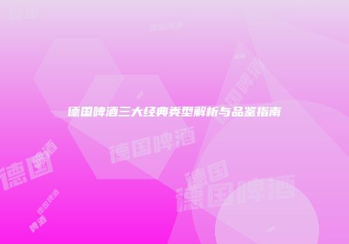 德国啤酒三大经典类型解析与品鉴指南