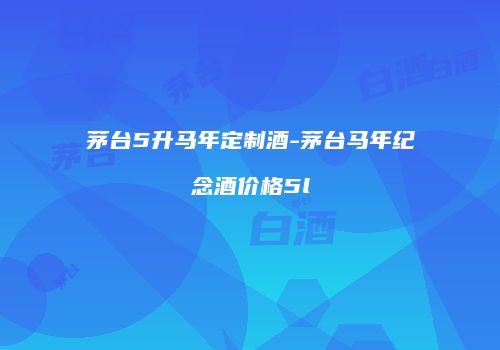茅台5升马年定制酒-茅台马年纪念酒价格5l