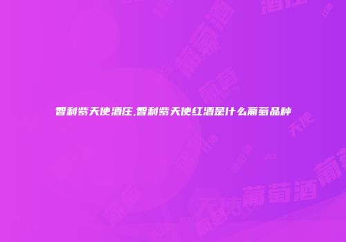 智利紫天使酒庄,智利紫天使红酒是什么葡萄品种