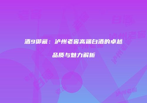 酒9御藏：泸州老窖高端白酒的卓越品质与魅力解析