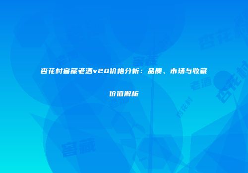 杏花村窖藏老酒v20价格分析：品质、市场与收藏价值解析
