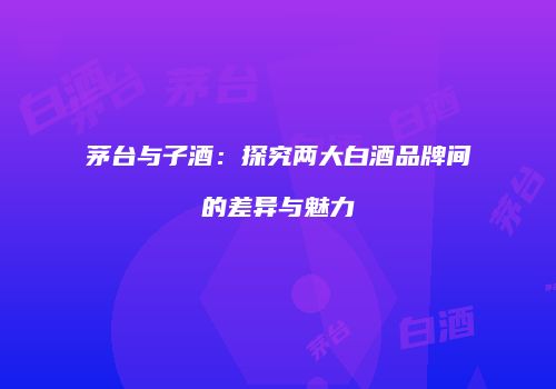 茅台与子酒：探究两大白酒品牌间的差异与魅力