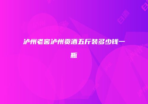 泸州老窖泸州贡酒五斤装多少钱一瓶