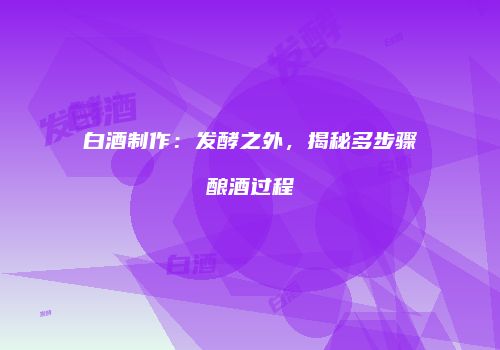白酒制作：发酵之外，揭秘多步骤酿酒过程