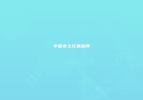 中国本土红酒品牌