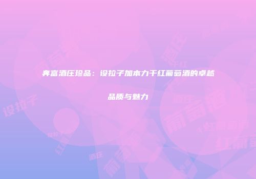 奔富酒庄珍品：设拉子加本力干红葡萄酒的卓越品质与魅力