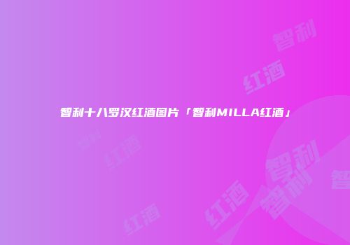 智利十八罗汉红酒图片「智利MILLA红酒」