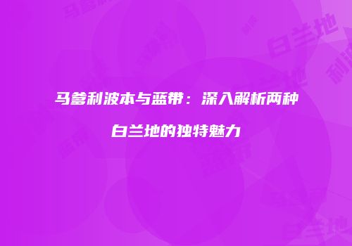 马爹利波本与蓝带：深入解析两种白兰地的独特魅力