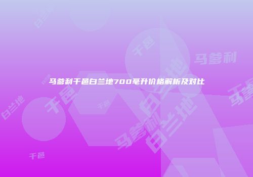 马爹利干邑白兰地700毫升价格解析及对比