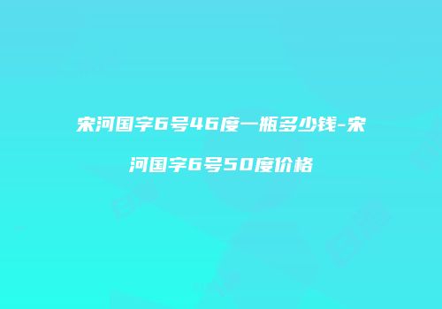 宋河国字6号46度一瓶多少钱-宋河国字6号50度价格
