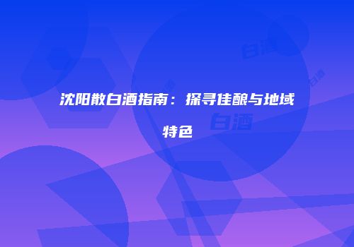沈阳散白酒指南：探寻佳酿与地域特色
