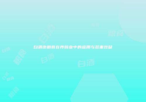 白酒泡粮食在养鸽业中的应用与多重效益
