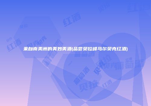 来自南美洲的美妙美酒(品尝贝拉峰马尔贝克红酒)