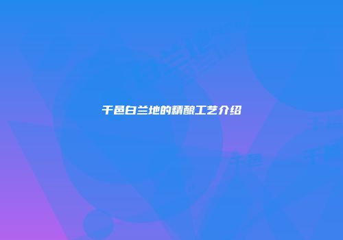 干邑白兰地的精酿工艺介绍