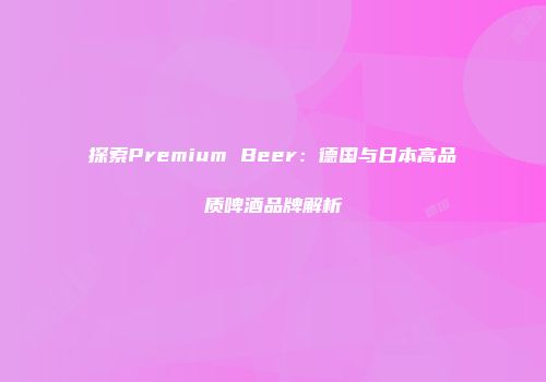 探索Premium Beer：德国与日本高品质啤酒品牌解析