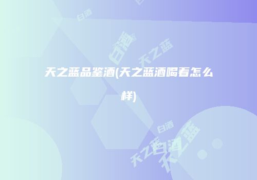 天之蓝品鉴酒(天之蓝酒喝着怎么样)