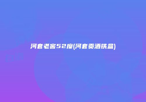 河套老窖52度(河套贡酒铁盒)