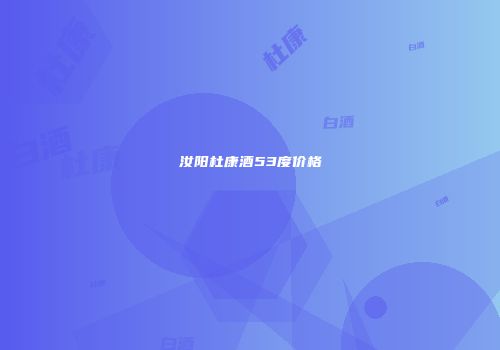 汝阳杜康酒53度价格