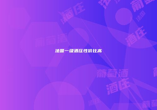 法国一级酒庄性价比高