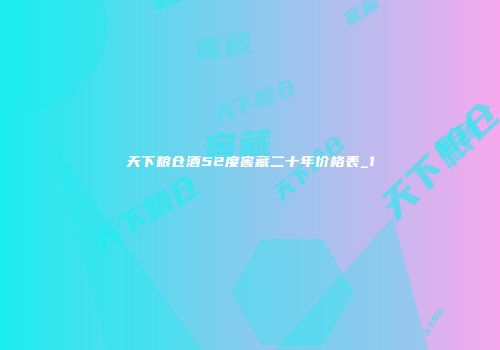 天下粮仓酒52度窖藏二十年价格表_1