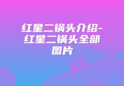 红星二锅头介绍-红星二锅头全部图片