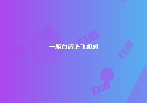 一瓶白酒上飞机吗