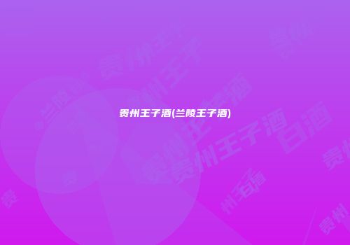 贵州王子酒(兰陵王子酒)