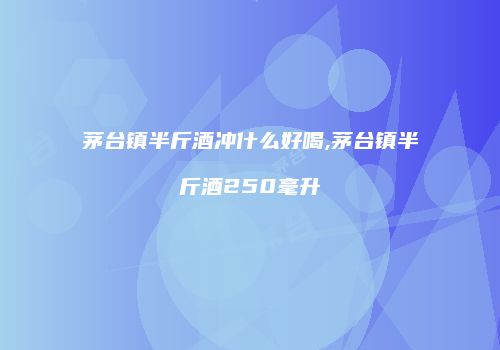 茅台镇半斤酒冲什么好喝,茅台镇半斤酒250毫升