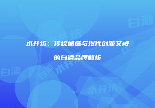 水井坊：传统酿造与现代创新交融的白酒品牌解析