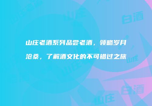 山庄老酒系列品尝老酒，领略岁月沧桑，了解酒文化的不可错过之旅