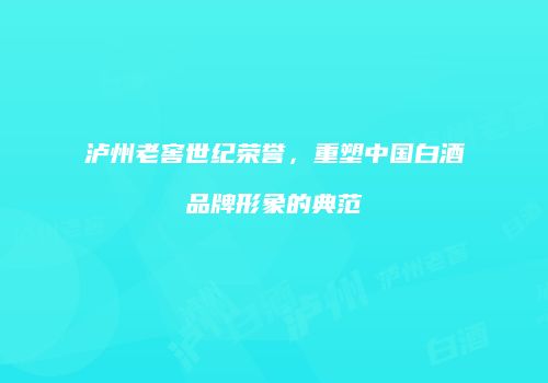 泸州老窖世纪荣誉，重塑中国白酒品牌形象的典范