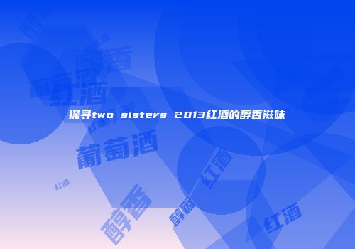 探寻two sisters 2013红酒的醇香滋味