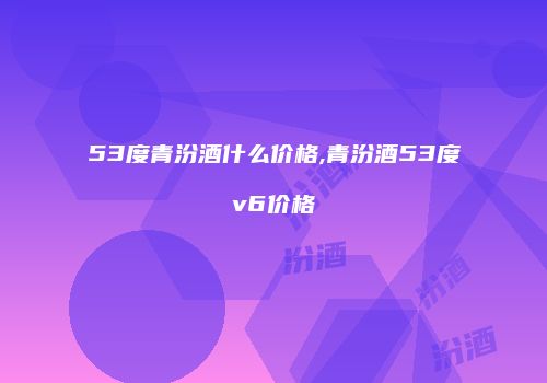 53度青汾酒什么价格,青汾酒53度v6价格