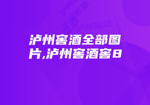 泸州窖酒全部图片,泸州窖酒窖8
