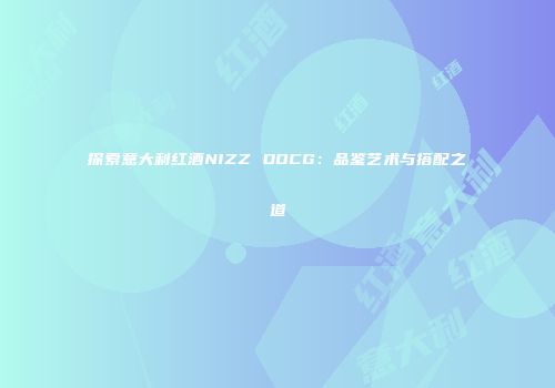 探索意大利红酒NIZZ DOCG：品鉴艺术与搭配之道